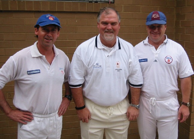 Jed, Mike Gatting and Greg Barnes.