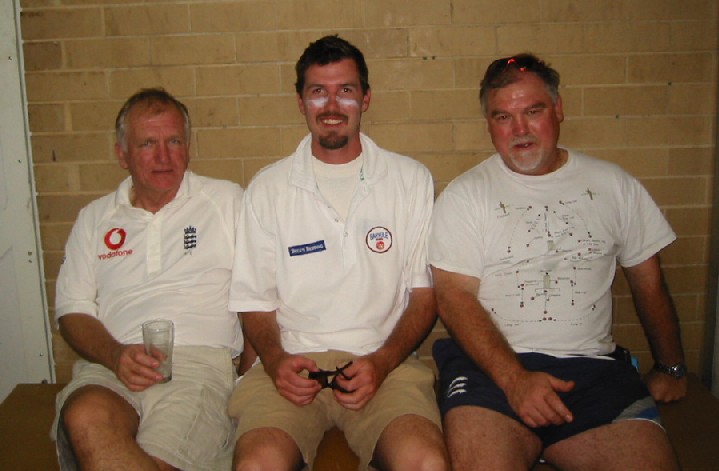 Radley, David & Gatting after the game.