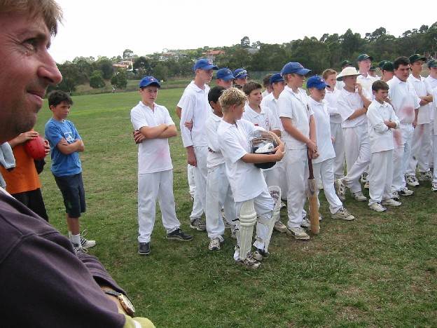 Under 14 Flag presentation.